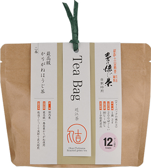 二番「最高級かりがねほうじ茶」パッケージ(ティーバッグ)